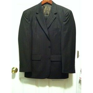 PAULO SOLARI MENS NEW DARK BROWN 100%WOOL 2PC SUIT JACKET: 38S PANTS: 30/29